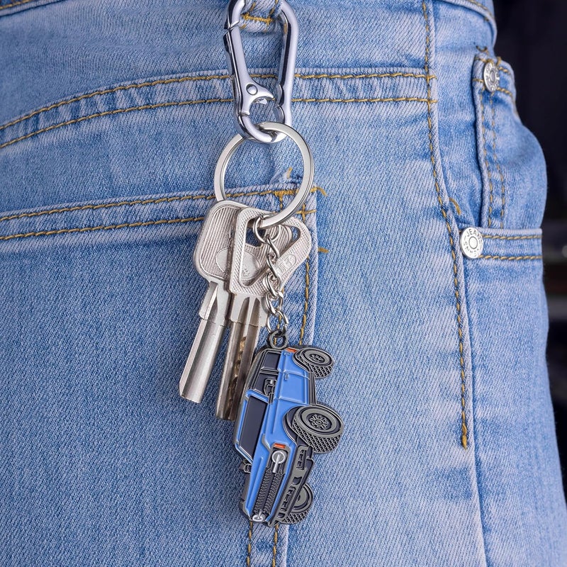 SINLAKUA for Bronco Keychain 4 door key chain Fob Cover Cool Mods Key Chain Sport Accessories compatible with Ford Bronco 2021 2022 2023(Velocity Blue) - Image 4